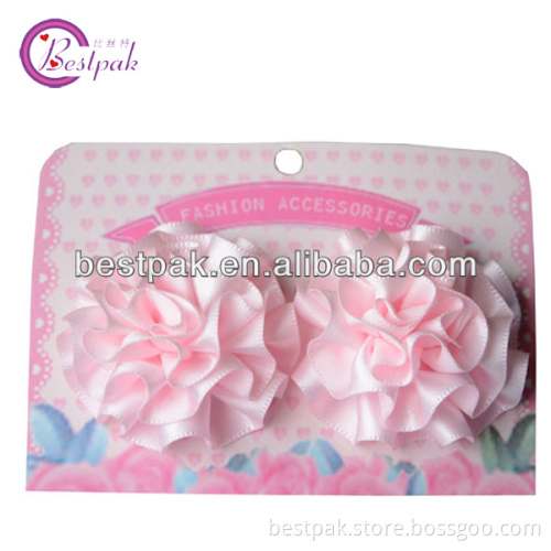 2014 new mini pink ribbon camellia hair accessories